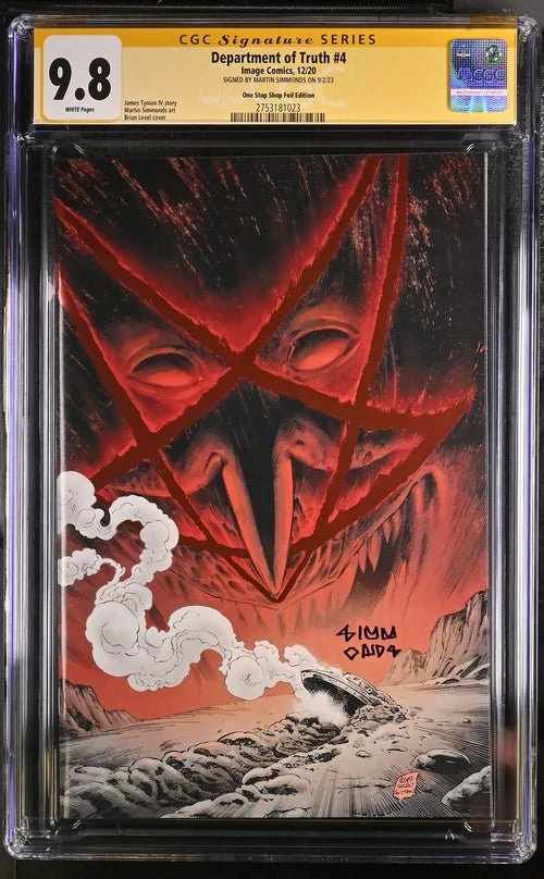 Department of Truth #4 Foil Edition Image Comics CGC Signature Series 9.8 Signed Martin Simmonds - Image 2