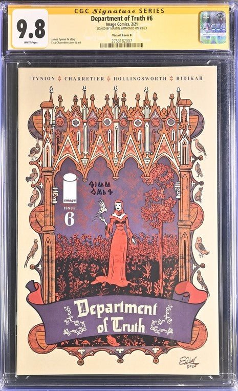 Department of Truth #6 Variant Cover B Image Comics  CGC Signature Series 9.8 Signed Martin Simmonds - Image 2