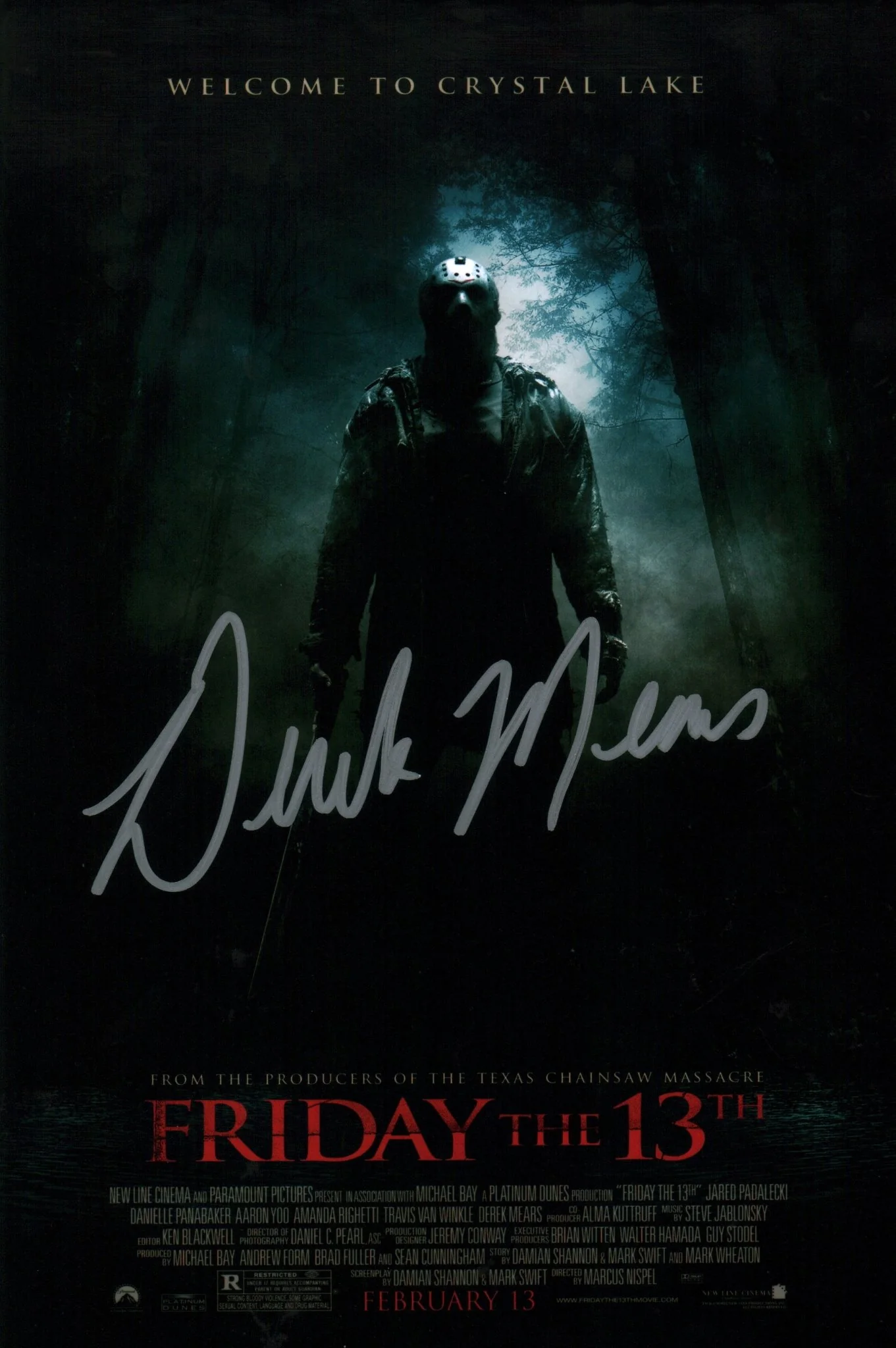 Derek Mears Friday The 13th 8x12 Signed Photo JSA Certified Autograph