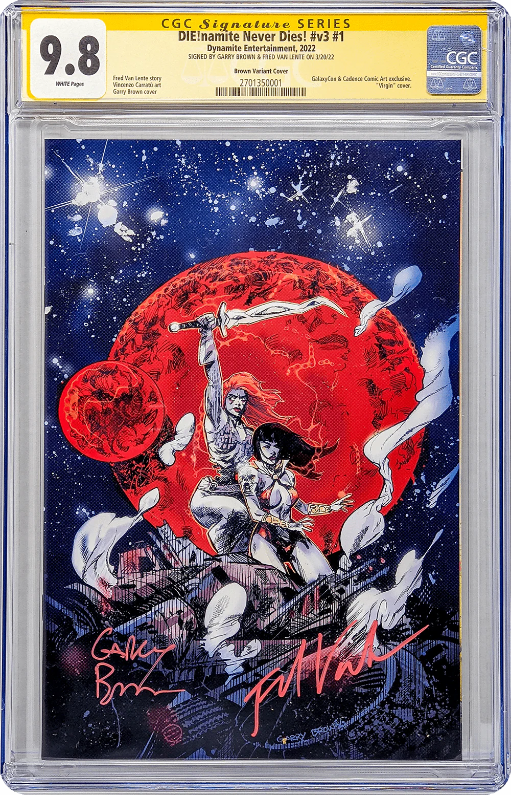 DIE!namite Never Dies! #1 Dynamite Entertainment CGC Signature Series 9.8 Signed Brown, Van Lente - Image 8
