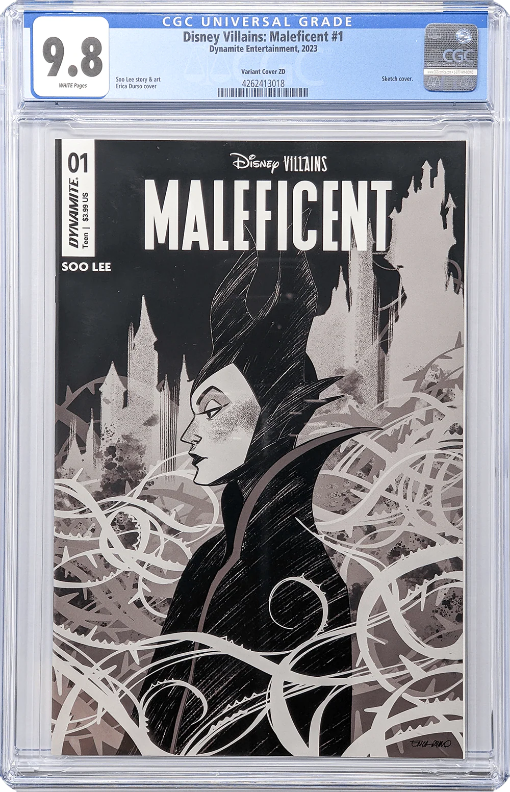 Disney Villains Maleficent #1 Durso 1:10 Variant Cover ZD CGC Universal 9.8 - Image 2