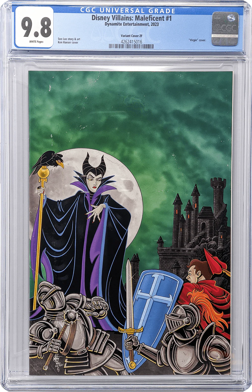 Disney Villains Maleficent #1 1:10 Haeser Virgin Variant CGC Universal 9.8 - Image 2