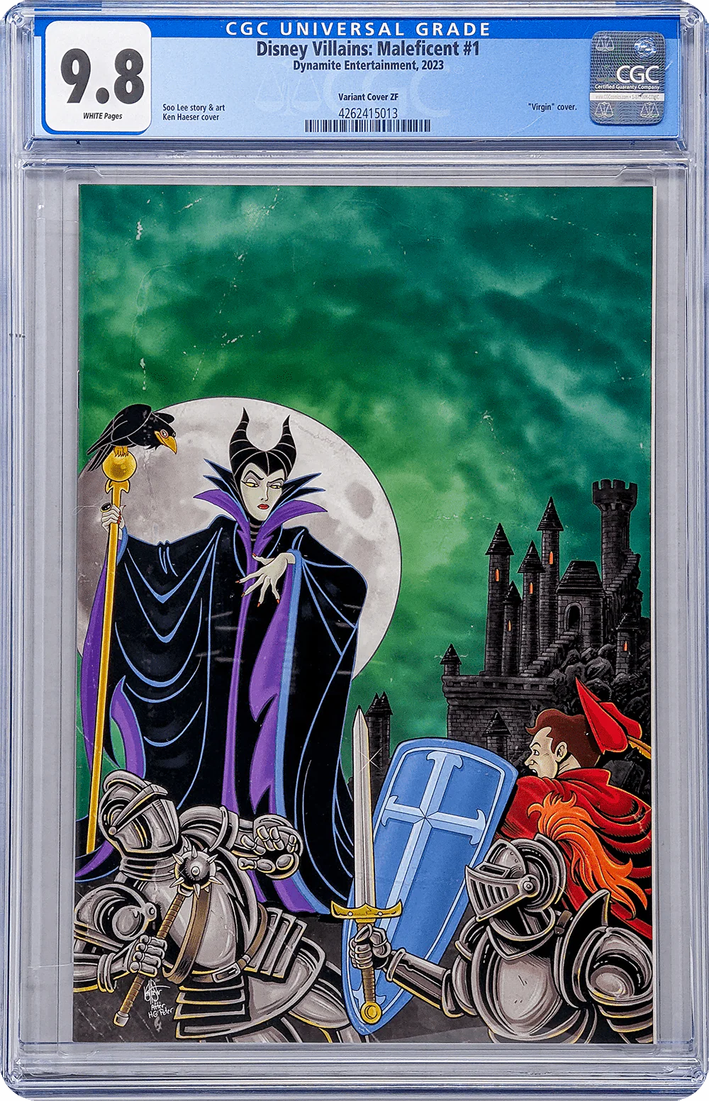 Disney Villains Maleficent #1 1:10 Haeser Virgin Variant CGC Universal 9.8 - Image 4