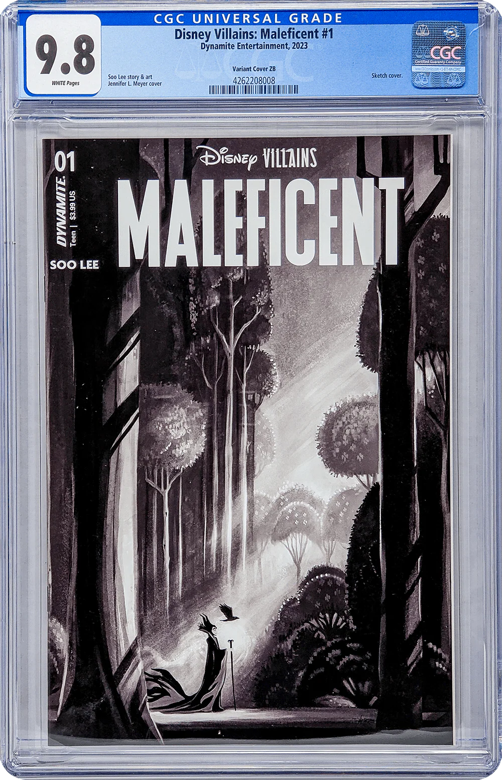 Disney Villains Maleficent #1 1:10 Meyer B&W Variant Cover ZB CGC Universal 9.8 - Image 10