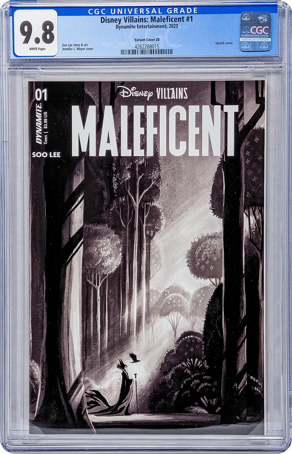Disney Villains Maleficent #1 1:10 Meyer B&W Variant Cover ZB CGC Universal 9.8 - Image 12