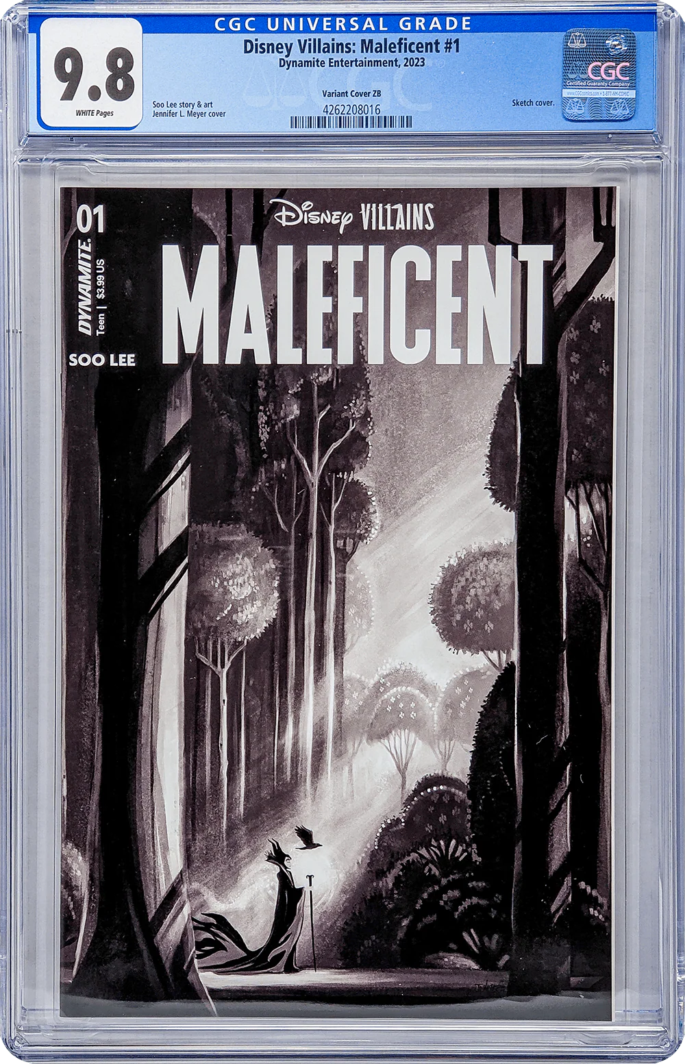 Disney Villains Maleficent #1 1:10 Meyer B&W Variant Cover ZB CGC Universal 9.8 - Image 14
