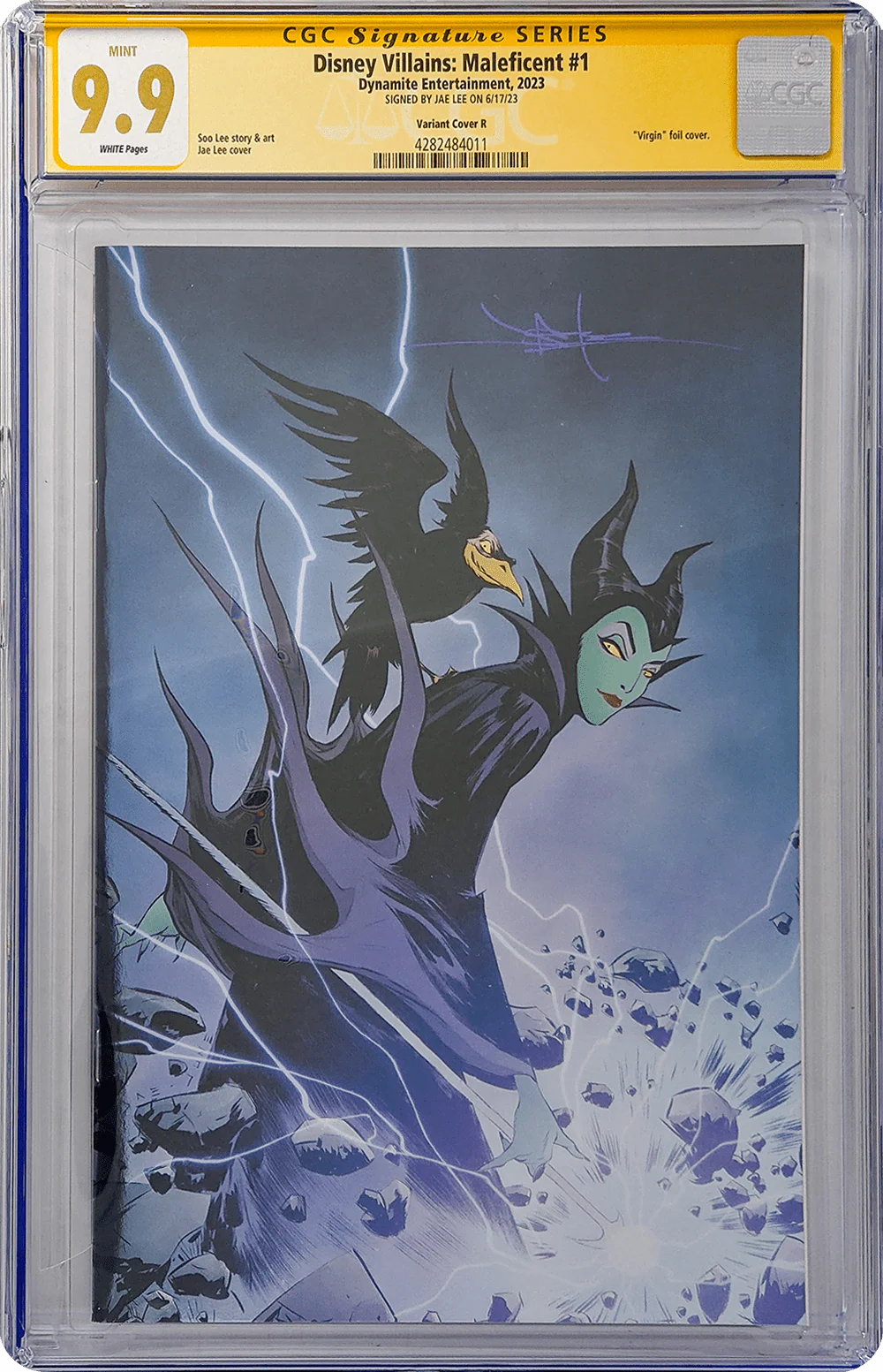 Disney Villains Maleficent #1 Variant Cover R CGC Signature Series 9.9 Mint Signed Jae Lee - Image 2