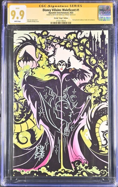 Disney Villains Maleficent #1 Dynamite Entertainment CGC Signature Series 9.9 Signed & Sketched by Danielle Otrakji - Image 2