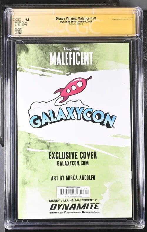 Disney Villains Maleficent #1 GalaxyCon Exclusive Andolfo Variant CGC Signature Series 9.8 Signed Mirka Andolfo - Image 3