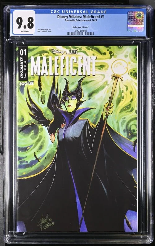 Disney Villains Maleficent #1 GalaxyCon Exclusive Andolfo Variant CGC Universal 9.8 - Image 6