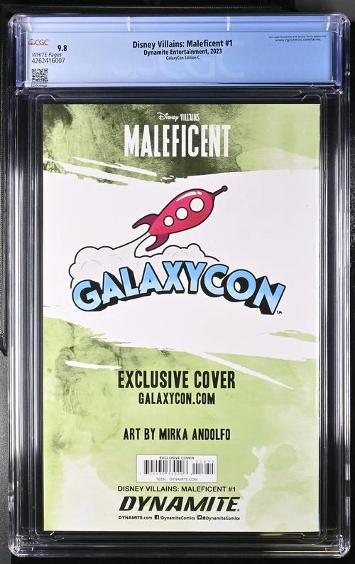 Disney Villains Maleficent #1 GalaxyCon Exclusive Andolfo Variant CGC Universal 9.8 - Image 7