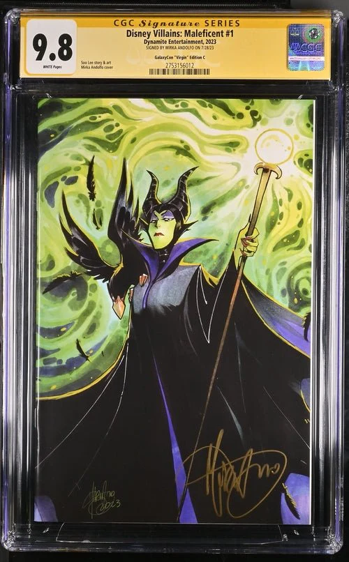 Disney Villains Maleficent #1 GalaxyCon Exclusive Andolfo Virgin Variant CGC Signature Series 9.8 Signed Mirka Andolfo - Image 10