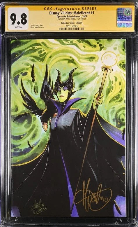 Disney Villains Maleficent #1 GalaxyCon Exclusive Andolfo Virgin Variant CGC Signature Series 9.8 Signed Mirka Andolfo - Image 2