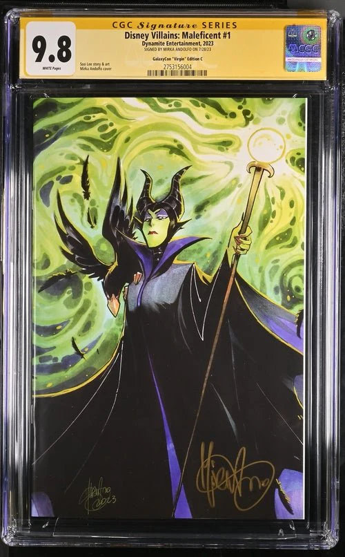Disney Villains Maleficent #1 GalaxyCon Exclusive Andolfo Virgin Variant CGC Signature Series 9.8 Signed Mirka Andolfo - Image 4