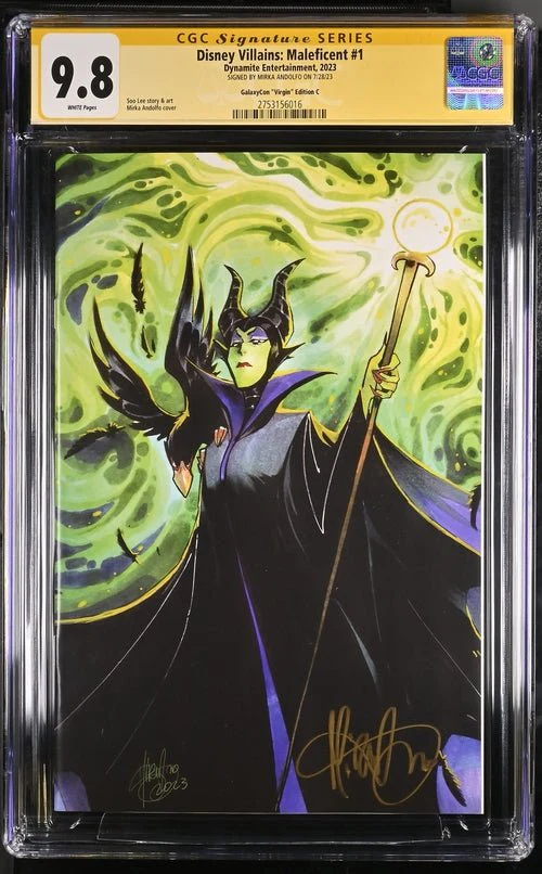 Disney Villains Maleficent #1 GalaxyCon Exclusive Andolfo Virgin Variant CGC Signature Series 9.8 Signed Mirka Andolfo - Image 7