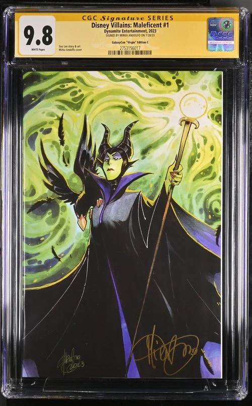 Disney Villains Maleficent #1 GalaxyCon Exclusive Andolfo Virgin Variant CGC Signature Series 9.8 Signed Mirka Andolfo - Image 8