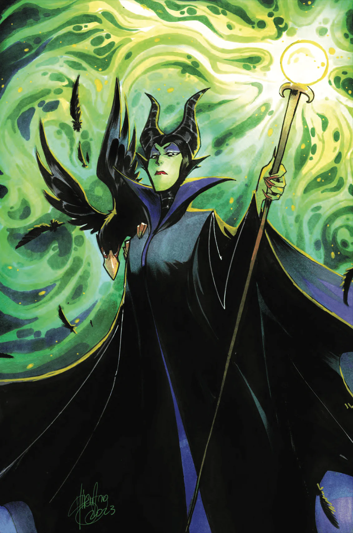 Disney Villains Maleficent #1 GalaxyCon Exclusive Andolfo Virgin Variant Comic Book - Image 2