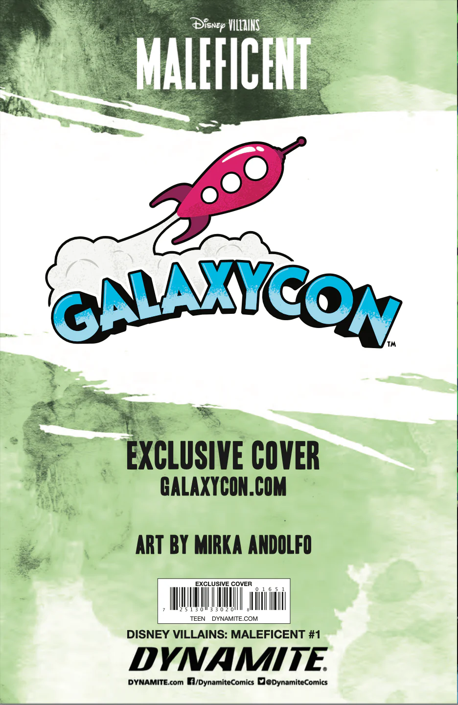 Disney Villains Maleficent #1 GalaxyCon Exclusive Andolfo Virgin Variant Comic Book - Image 3