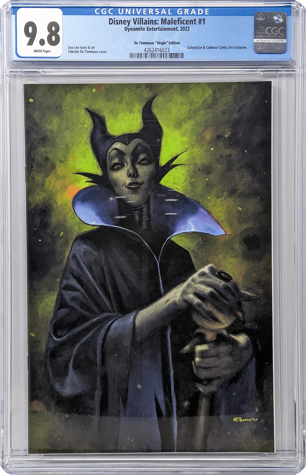 Disney Villains Maleficent #1 GalaxyCon Exclusive De Tommaso Virgin Edition Dynamite Entertainment CGC Universal Grade 9.8 - Image 2