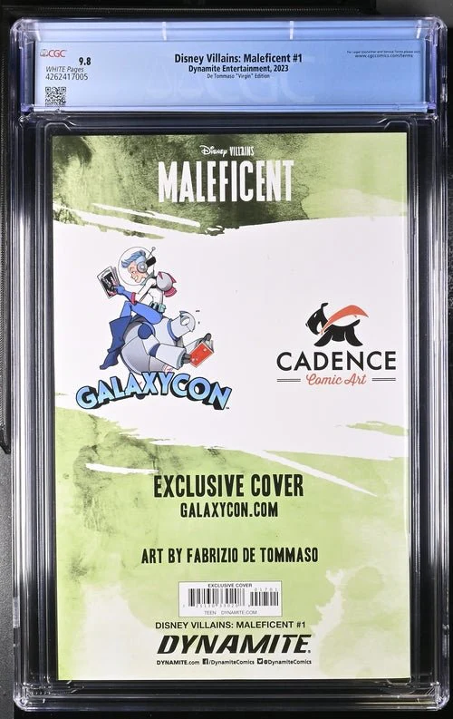 Disney Villains Maleficent #1 GalaxyCon Exclusive De Tommaso Virgin Edition CGC Universal Grade 9.8 - Image 3