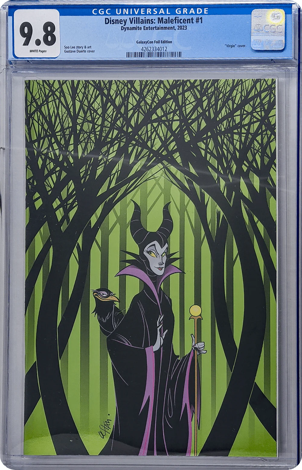 Disney Villains: Maleficent #1 Dynamite Entertainment GalaxyCon Foil Edition CGC Universal 9.8 - Image 2