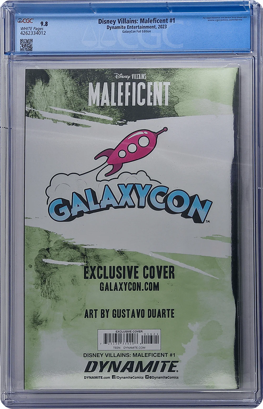 Disney Villains: Maleficent #1 Dynamite Entertainment GalaxyCon Foil Edition CGC Universal 9.8 - Image 3