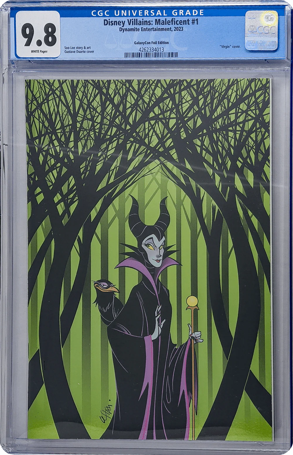 Disney Villains: Maleficent #1 Dynamite Entertainment GalaxyCon Foil Edition CGC Universal 9.8 - Image 4