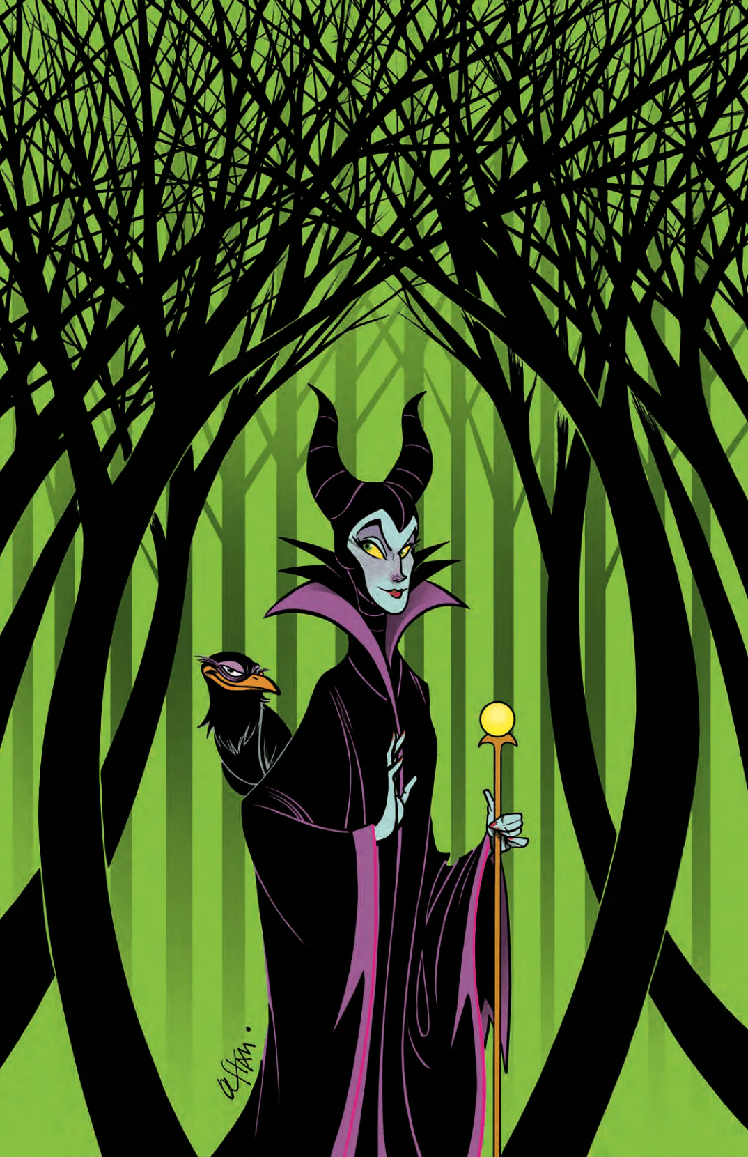 Disney Villains Maleficent #1 GalaxyCon Exclusive Duarte Foil Virgin Variant Comic Book - Image 2