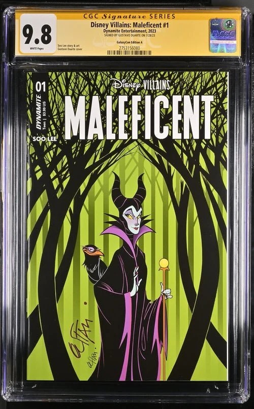 Disney Villains Maleficent #1 GalaxyCon Exclusive Duarte Variant CGC Signature Series 9.8 Signed Gustave Duarte - Image 10