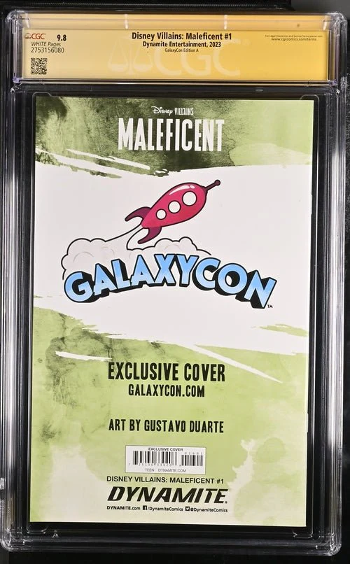 Disney Villains Maleficent #1 GalaxyCon Exclusive Duarte Variant CGC Signature Series 9.8 Signed Gustave Duarte - Image 11