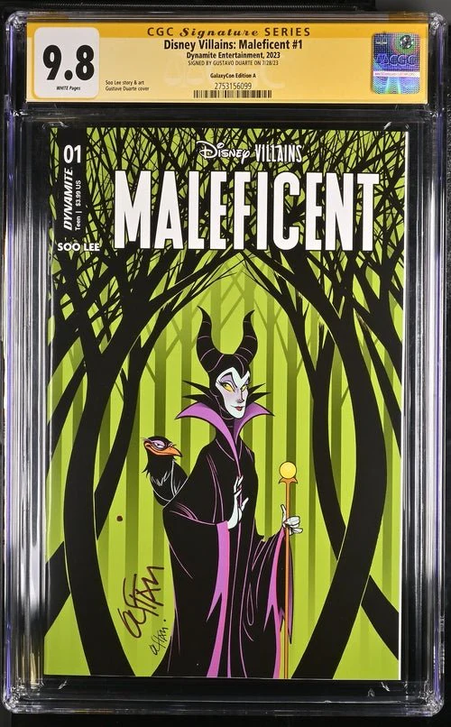 Disney Villains Maleficent #1 GalaxyCon Exclusive Duarte Variant CGC Signature Series 9.8 Signed Gustave Duarte - Image 5