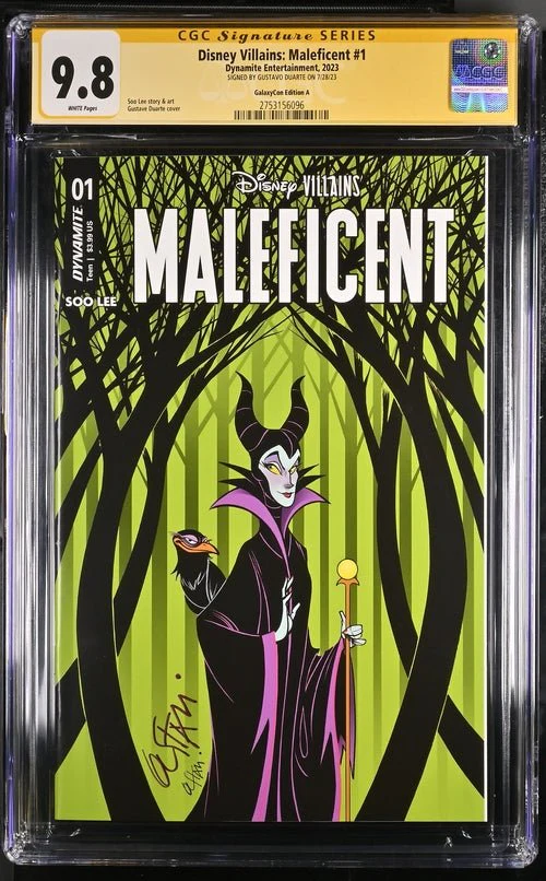 Disney Villains Maleficent #1 GalaxyCon Exclusive Duarte Variant CGC Signature Series 9.8 Signed Gustave Duarte - Image 6