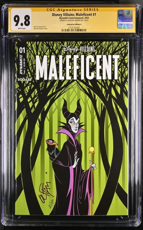 Disney Villains Maleficent #1 GalaxyCon Exclusive Duarte Variant CGC Signature Series 9.8 Signed Gustave Duarte - Image 7