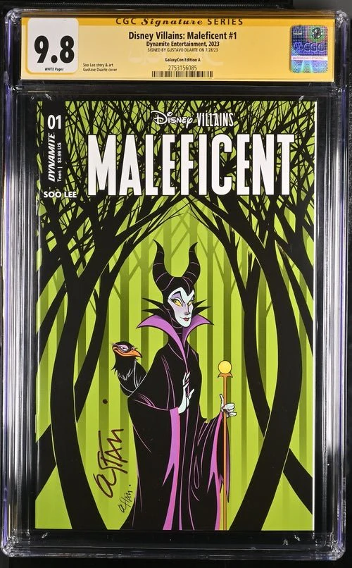 Disney Villains Maleficent #1 GalaxyCon Exclusive Duarte Variant CGC Signature Series 9.8 Signed Gustave Duarte - Image 8