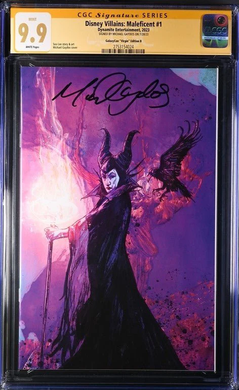 Disney Villains Maleficent #1 GalaxyCon Exclusive Gaydos Variant B CGC Signature Series 9.9 Signed Michael Gaydos - Image 2