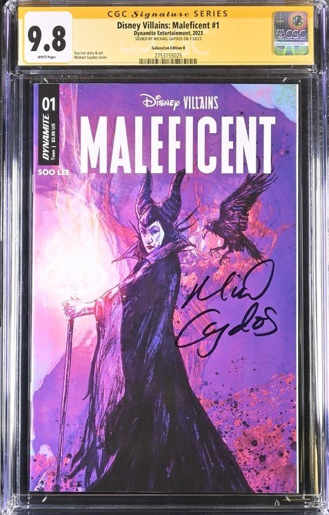 Disney Villains Maleficent #1 GalaxyCon Exclusive Variant CGC Signature Series 9.8 Signed by Michael Gaydos - Image 2