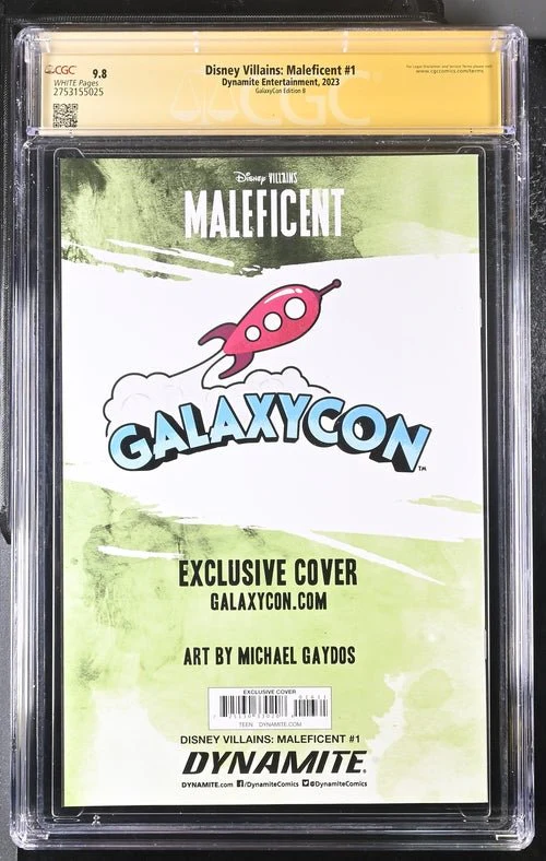 Disney Villains Maleficent #1 GalaxyCon Exclusive Variant CGC Signature Series 9.8 Signed by Michael Gaydos - Image 3