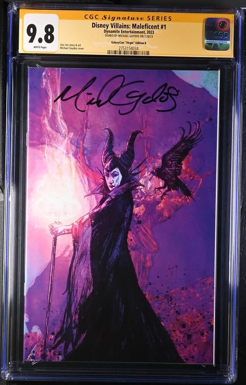 Disney Villains Maleficent #1 GalaxyCon Exclusive Gaydos Virgin Variant CGC Signature Series 9.8 Signed Michael Gaydos - Image 12