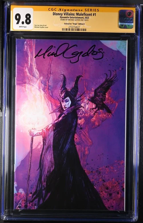 Disney Villains Maleficent #1 GalaxyCon Exclusive Gaydos Virgin Variant CGC Signature Series 9.8 Signed Michael Gaydos - Image 14