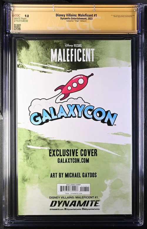 Disney Villains Maleficent #1 GalaxyCon Exclusive Gaydos Virgin Variant CGC Signature Series 9.8 Signed Michael Gaydos - Image 17