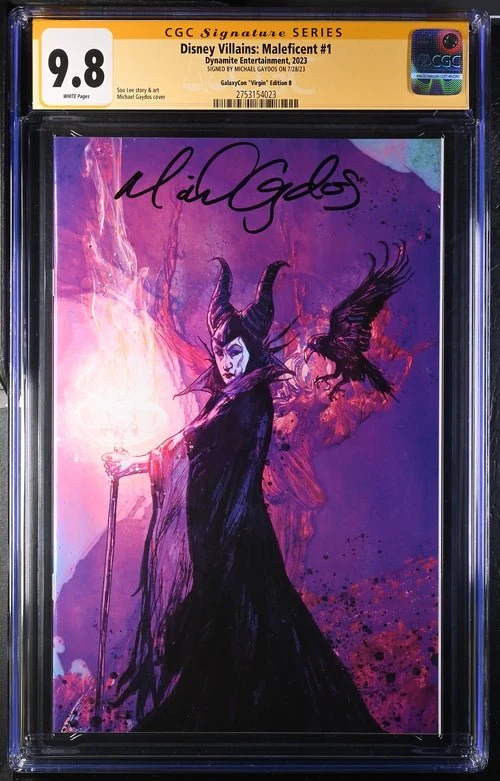 Disney Villains Maleficent #1 GalaxyCon Exclusive Gaydos Virgin Variant CGC Signature Series 9.8 Signed Michael Gaydos - Image 20