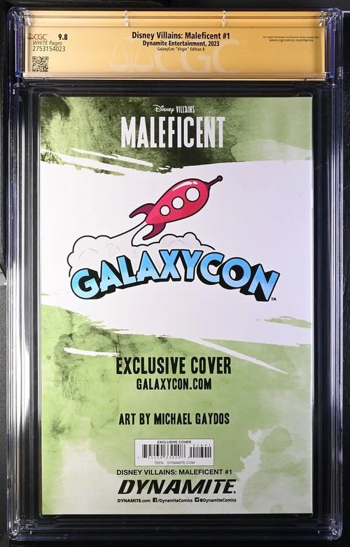 Disney Villains Maleficent #1 GalaxyCon Exclusive Gaydos Virgin Variant CGC Signature Series 9.8 Signed Michael Gaydos - Image 21