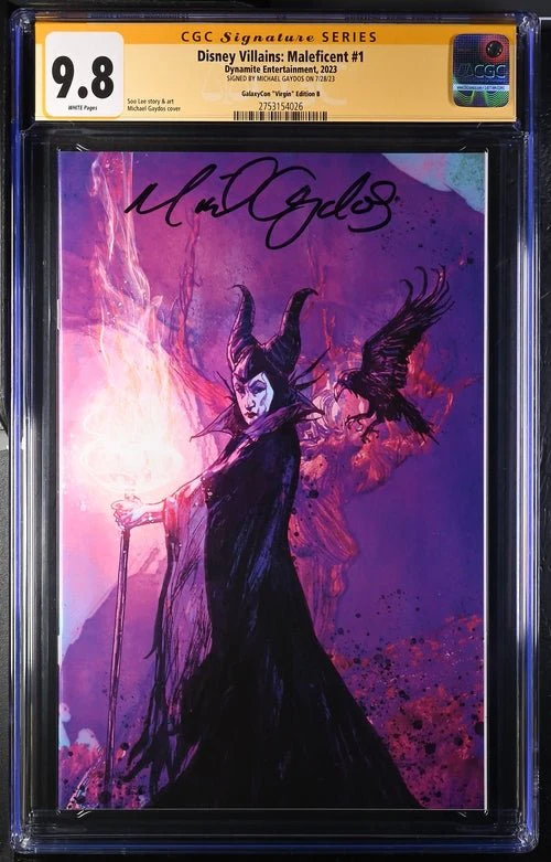 Disney Villains Maleficent #1 GalaxyCon Exclusive Gaydos Virgin Variant CGC Signature Series 9.8 Signed Michael Gaydos - Image 22