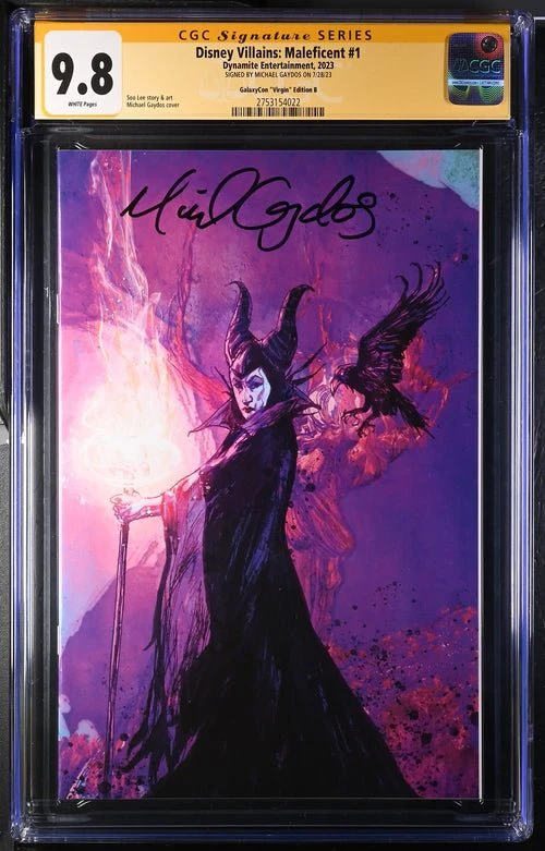 Disney Villains Maleficent #1 GalaxyCon Exclusive Gaydos Virgin Variant CGC Signature Series 9.8 Signed Michael Gaydos - Image 26