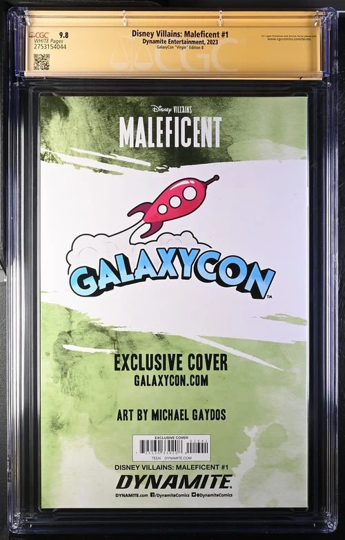 Disney Villains Maleficent #1 GalaxyCon Exclusive Gaydos Virgin Variant CGC Signature Series 9.8 Signed Michael Gaydos - Image 29