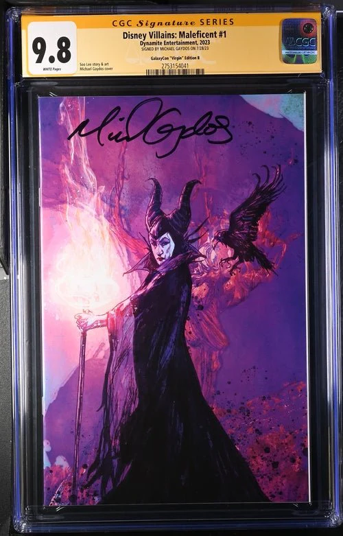 Disney Villains Maleficent #1 GalaxyCon Exclusive Gaydos Virgin Variant CGC Signature Series 9.8 Signed Michael Gaydos - Image 30