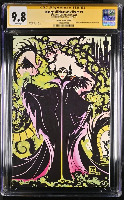 Disney Villains Maleficent #1 GalaxyCon Exclusive Otrakji Variant CGC Signature Series 9.8 Signed Danielle Otrakji - Image 8