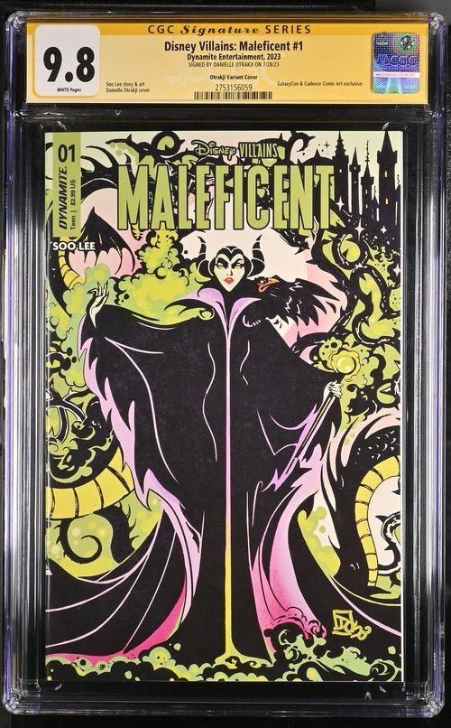 Disney Villains Maleficent #1 GalaxyCon Exclusive Otrakji Variant CGC Signature Series 9.8 Signed Danielle Otrakji - Image 10