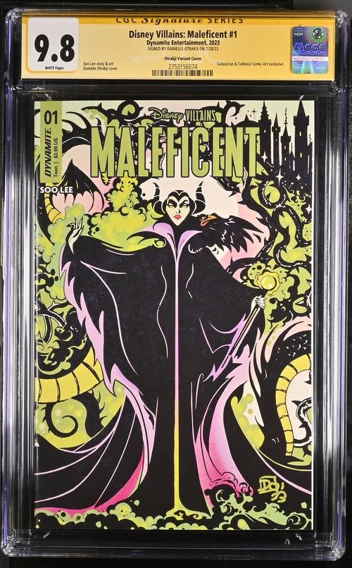 Disney Villains Maleficent #1 GalaxyCon Exclusive Otrakji Variant CGC Signature Series 9.8 Signed Danielle Otrakji - Image 12