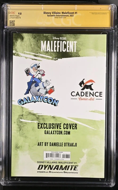 Disney Villains Maleficent #1 GalaxyCon Exclusive Otrakji Variant CGC Signature Series 9.8 Signed Danielle Otrakji - Image 13